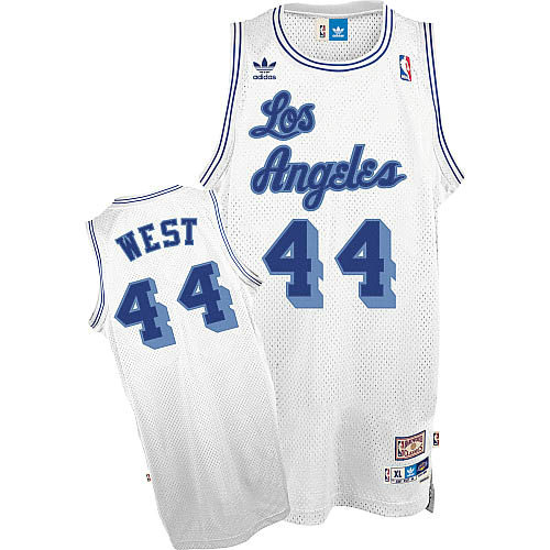 Camiseta baloncesto Jerry West 24 Retro Blanco Los Angeles Lakers Hombre