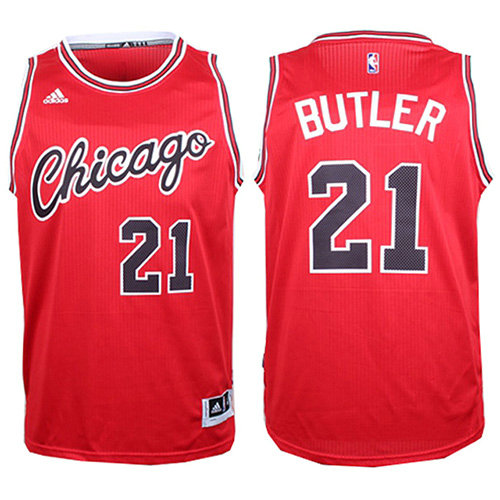 Replica de camiseta baloncesto jimmy butler 21 retro rojo chicago bulls hombre