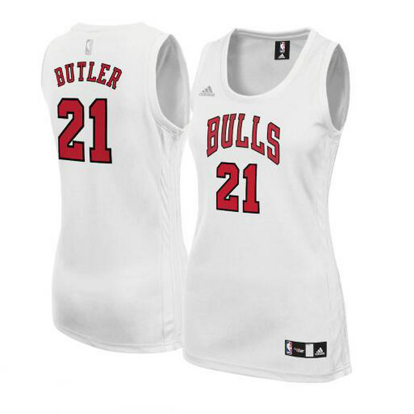 Camiseta baloncesto Jimmy Butler 21 Réplica Blanco Chicago Bulls Mujer