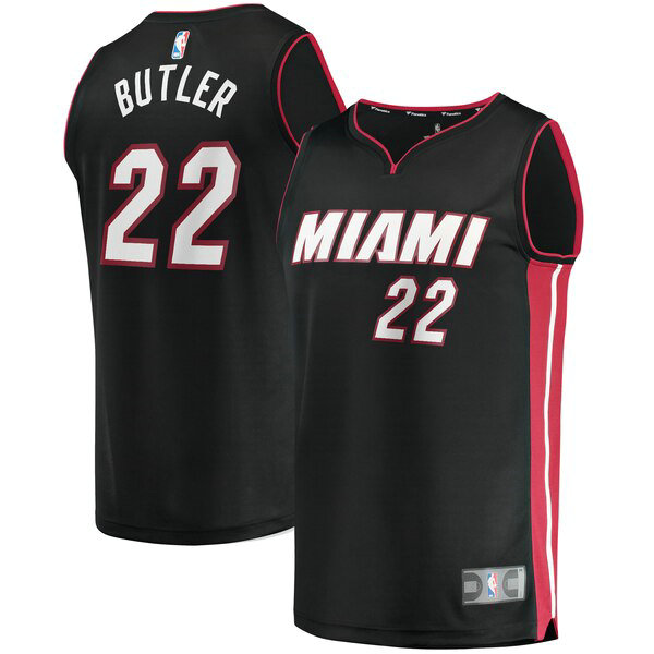 Camiseta baloncesto Jimmy Butler 22 Icon Edition Negro Miami Heat Nino
