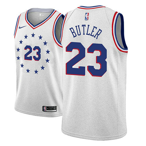 Camiseta baloncesto Jimmy Butler 23 Earned 2018-19 Gris Philadelphia 76ers Hombre