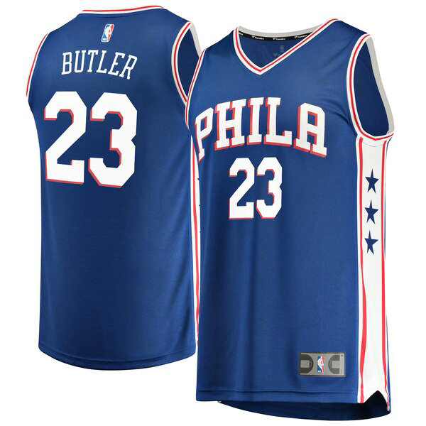 Camiseta baloncesto Jimmy Butler 23 Icon Edition Azul Philadelphia 76ers Hombre