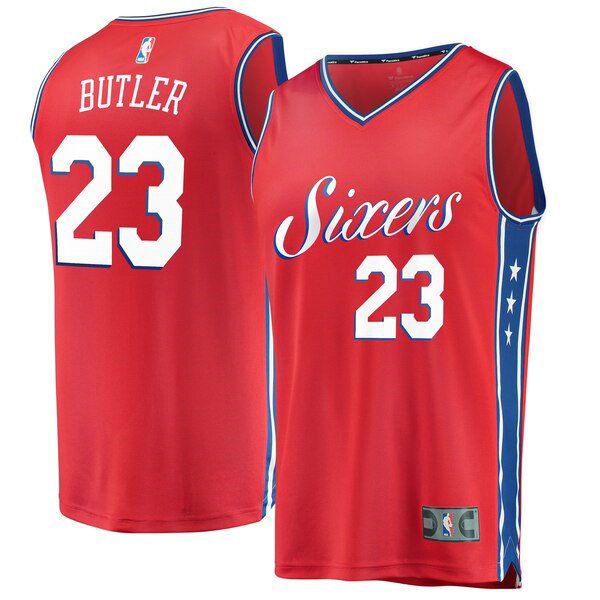 Camiseta baloncesto Jimmy Butler 23 Statement Edition Rojo Philadelphia 76ers Hombre