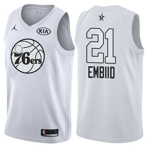 Camiseta baloncesto Jimmy Joel Embiid 21 Blanco All Star 2018 Hombre