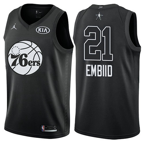 Camiseta baloncesto Jimmy Joel Embiid 21 Negro All Star 2018 Hombre