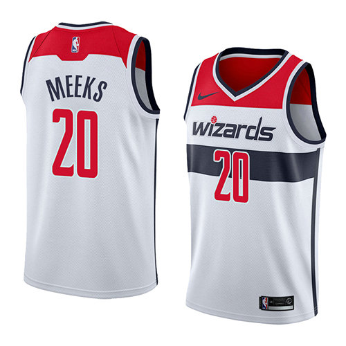 Camiseta baloncesto Jodie Meeks 20 Association 2018 Blanco Washington Wizards Hombre