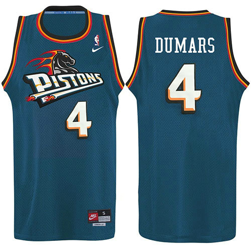 Camiseta baloncesto Joe Dumars 4 Azul Detroit Pistons Hombre
