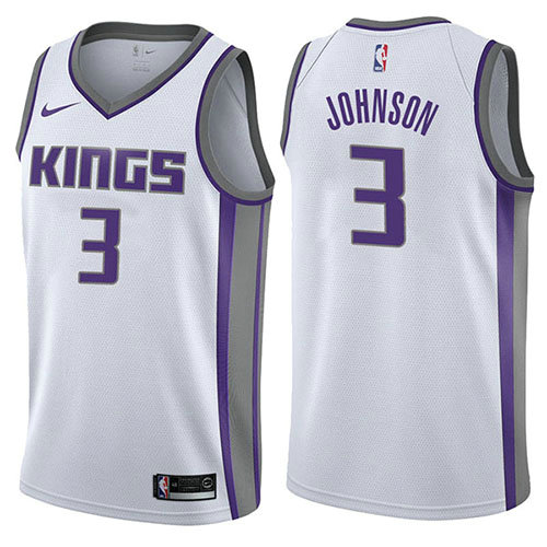 Camiseta baloncesto Joe Johnson 3 Association 2017-18 Blanco Sacramento Kings Hombre