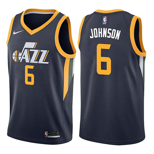 Camiseta baloncesto Joe Johnson 6 Icon 2017-18 Azul Utah Jazz Hombre