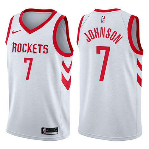 Camiseta baloncesto Joe Johnson 7 Association 2017-18 Blanco Houston Rockets Hombre