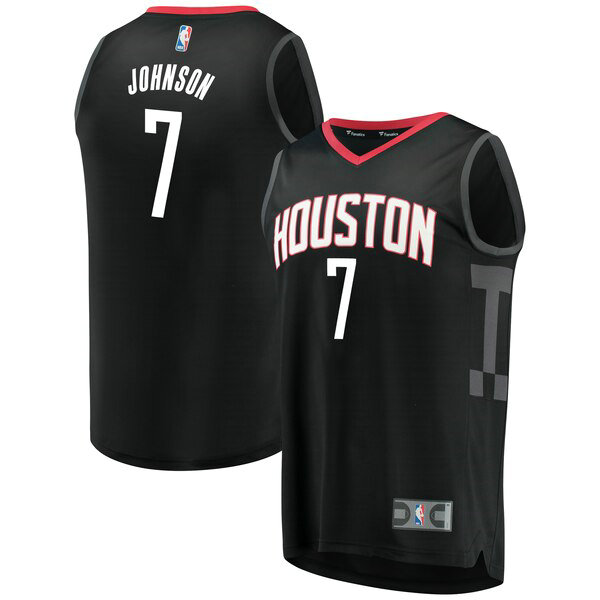 Camiseta baloncesto Joe Johnson 7 Statement Edition Negro Houston Rockets Hombre