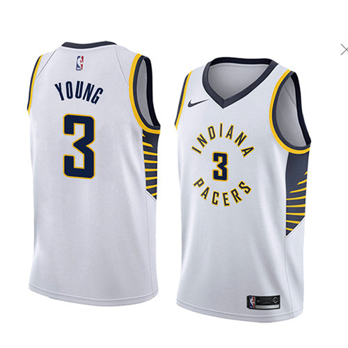 Camiseta baloncesto Joe Young 3 Association 2018 Blanco Indiana Pacers Hombre