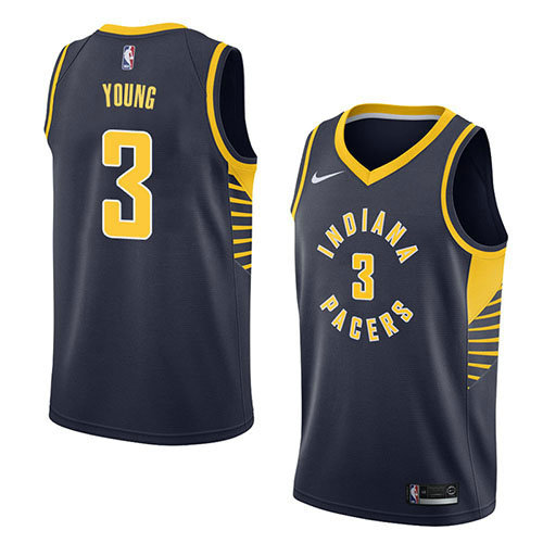 Camiseta baloncesto Joe Young 3 Icon 2018 Azul Indiana Pacers Hombre