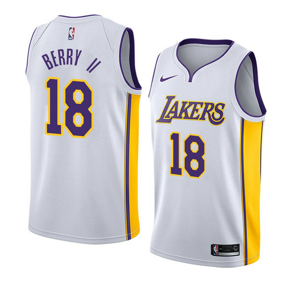 Camiseta baloncesto Joel Berry II 18 Association 2017-18 Blanco Los Angeles Lakers Hombre