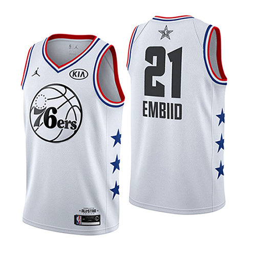 Camiseta baloncesto Joel Embiid 21 Blanco All Star 2019 Hombre