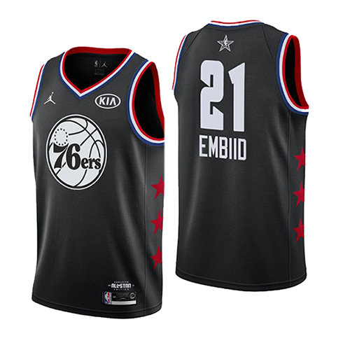 Camiseta baloncesto Joel Embiid 21 Negro All Star 2019 Hombre
