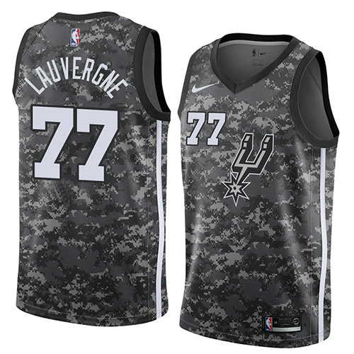 Camiseta baloncesto Joffrey Lauvergne 77 Ciudad 2018 Gris San Antonio Spurs Hombre