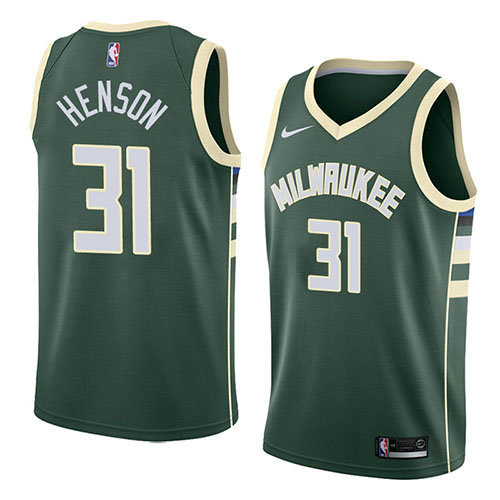 Camiseta baloncesto John Henson 31 Icon 2018 Verde Milwaukee Bucks Hombre