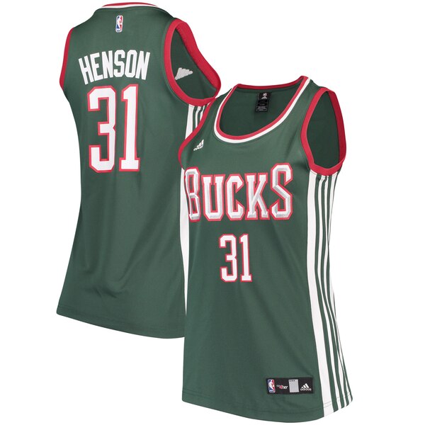 Camiseta baloncesto John Henson 31 Réplica Verde Milwaukee Bucks Mujer
