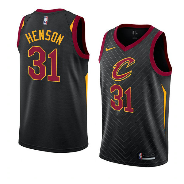 Camiseta baloncesto John Henson 31 Statement 2018 Negro Cleveland Cavaliers Hombre