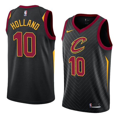 Camiseta baloncesto John Holland 10 Statement 2018 Negro Cleveland Cavaliers Hombre