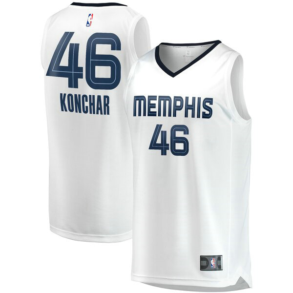 Camiseta baloncesto John Konchar 46 Association Edition Blanco Memphis Grizzlies Hombre