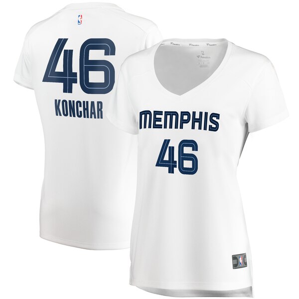 Camiseta baloncesto John Konchar 46 association edition Blanco Memphis Grizzlies Mujer