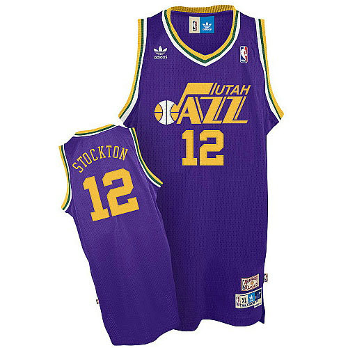 Camiseta baloncesto John Stockton 12 Retros P鐓pura Utah Jazz Hombre