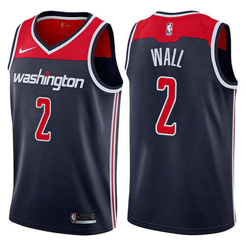 Camiseta baloncesto John Wall 2 2017-18 Azul Washington Wizards Hombre