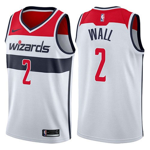 Camiseta baloncesto John Wall 2 2017-18 Blanco Washington Wizards Hombre