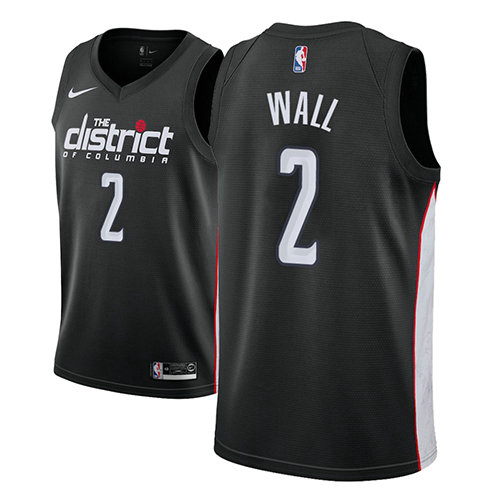 Camiseta baloncesto John Wall 2 Ciudad 2018-19 Negro Washington Wizards Hombre