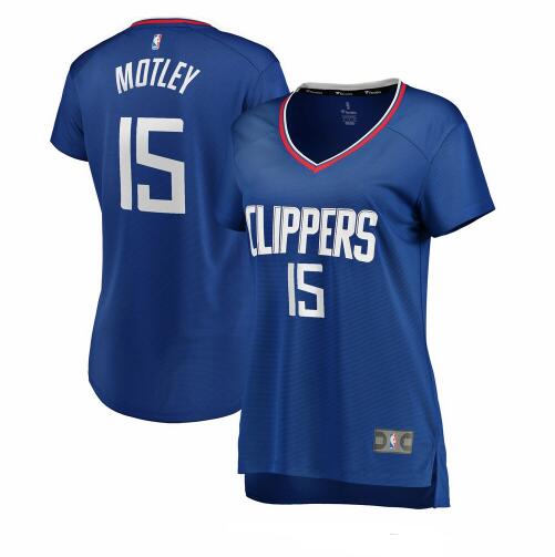 Camiseta baloncesto Johnathan Motley 15 icon edition Azul Los Angeles Clippers Mujer