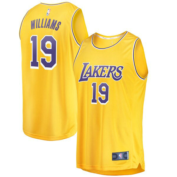 Camiseta baloncesto Johnathan Williams 19 Icon Edition Amarillo Los Angeles Lakers Hombre
