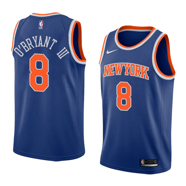 Camiseta baloncesto Johnny O'bryant III 8 Icon 2018 Azul New York Knicks Hombre