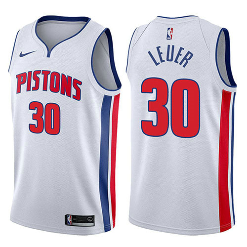 Camiseta baloncesto Jon Leuer 30 Association 2017-18 Blanco Detroit Pistons Hombre