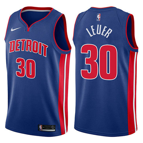 Camiseta baloncesto Jon Leuer 30 Icon 2017-18 Azul Detroit Pistons Hombre