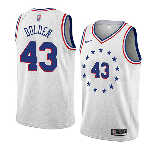 Camiseta baloncesto Jonah Bolden 43 Earned 2018-19 Gris Philadelphia 76ers Hombre