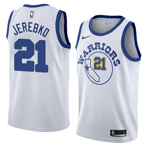 Camiseta baloncesto Jonas Jerebko 21 Hardwood Classic 2018-19 Blanco Golden State Warriors Hombre