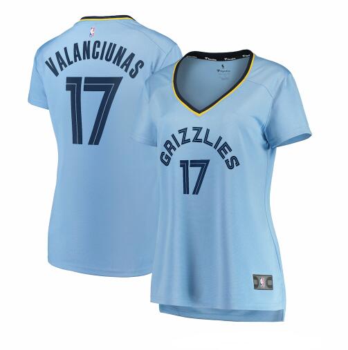 Camiseta baloncesto Jonas Valanciunas 17 statement edition Azul Memphis Grizzlies Mujer