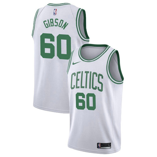 Camiseta baloncesto Jonathan Gibson 60 Association 2017-18 Blanco Boston Celtics Hombre
