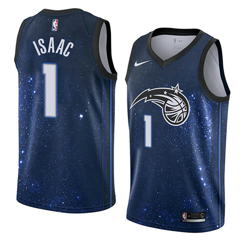 Camiseta baloncesto Jonathan Isaac 1 Ciudad 2018 Azul Orlando Magic Hombre