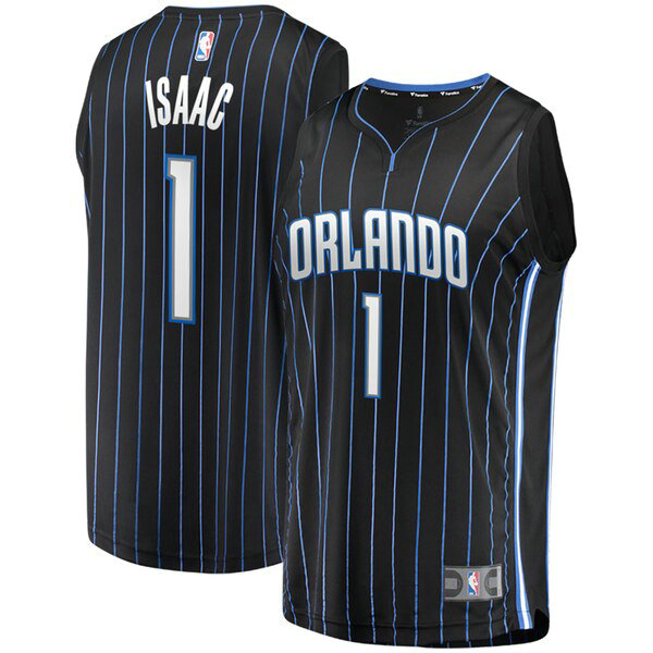 Camiseta baloncesto Jonathan Isaac 1 Statement Edition Negro Orlando Magic Hombre