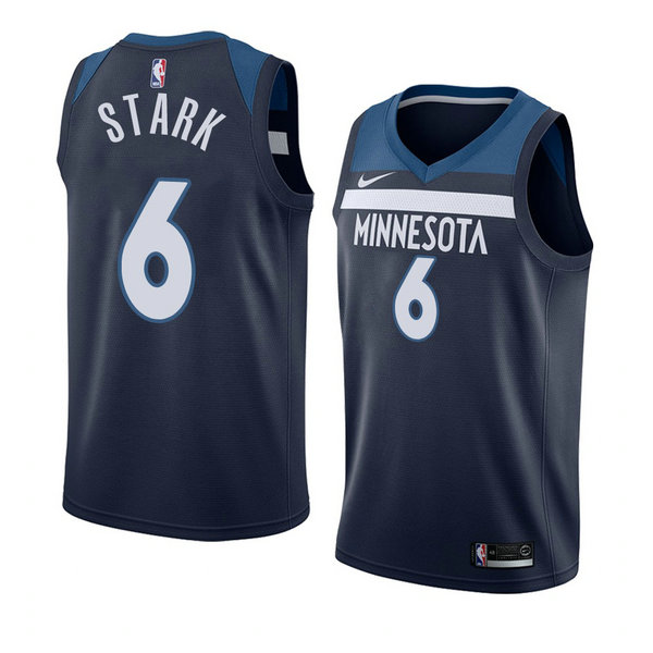 Camiseta baloncesto Jonathan Stark 6 Icon 2018 Azul Minnesota Timberwolves Hombre