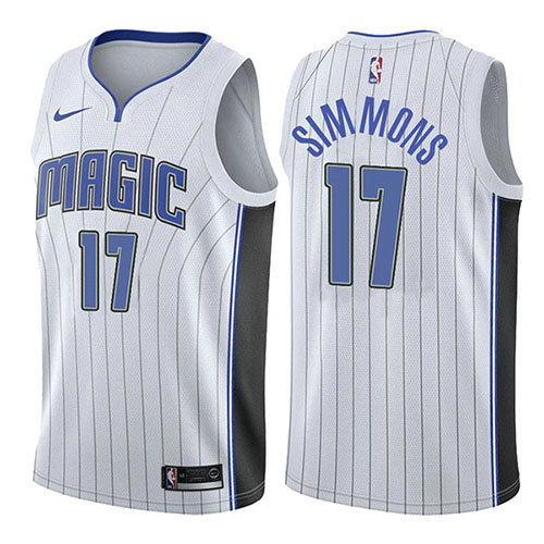 Camiseta baloncesto Jonathon Simmons 17 Association 2017-18 Blanco Orlando Magic Hombre