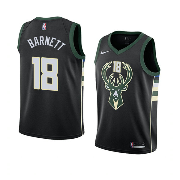 Camiseta baloncesto Jordan Barnett 18 Statement 2018 Negro Milwaukee Bucks Hombre