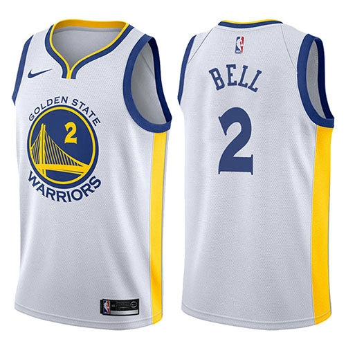 Camiseta baloncesto Jordan Bell 2 Association 2017-18 Blanco Golden State Warriors Hombre