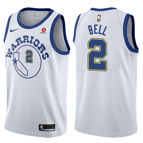 Camiseta baloncesto Jordan Bell 2 Hardwood Classic 2017-18 Blanco Golden State Warriors Hombre