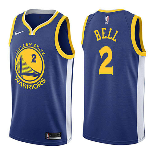 Camiseta baloncesto Jordan Bell 2 Icon 2017-18 Azul Golden State Warriors Hombre