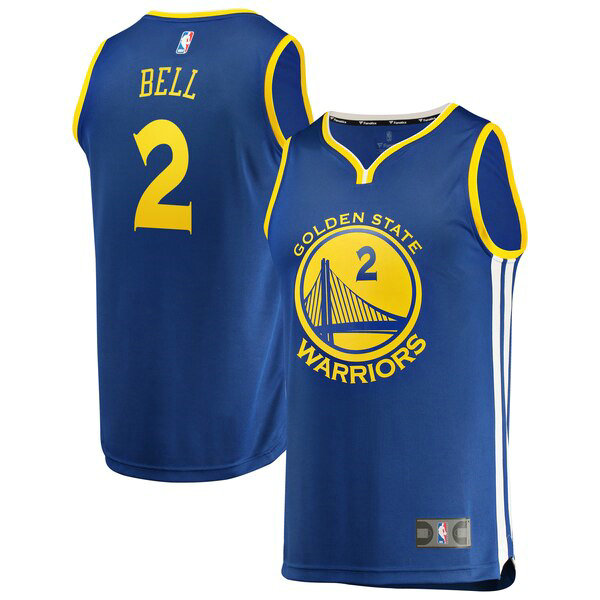 Camiseta baloncesto Jordan Bell 2 Icon Edition Azul Golden State Warriors Hombre