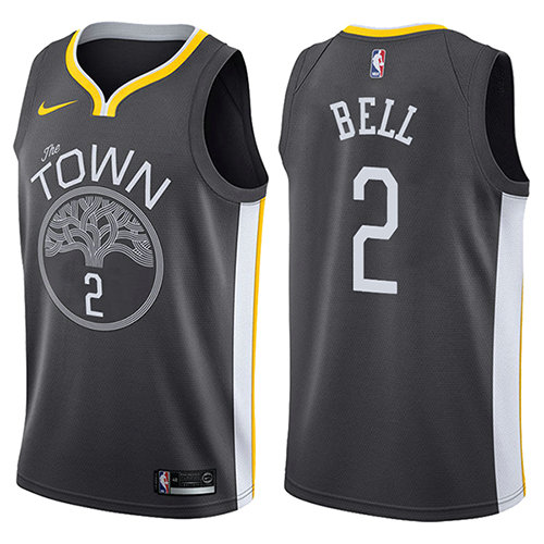 Camiseta baloncesto Jordan Bell 2 The Town Statement 2017-18 Negro Golden State Warriors Hombre